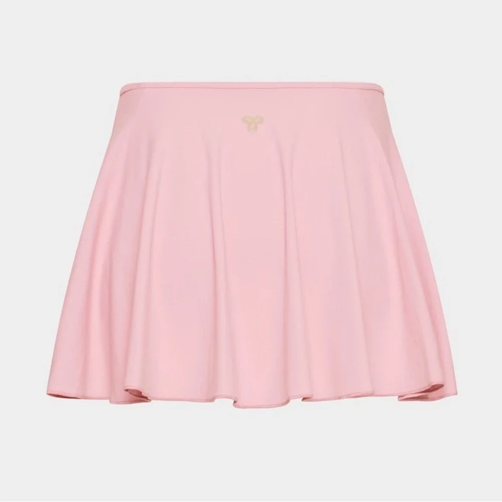 Aritzia Golden Butter‎ Baseline Micro Skirt & Plunge Bra Top Pink Set Size S NWT